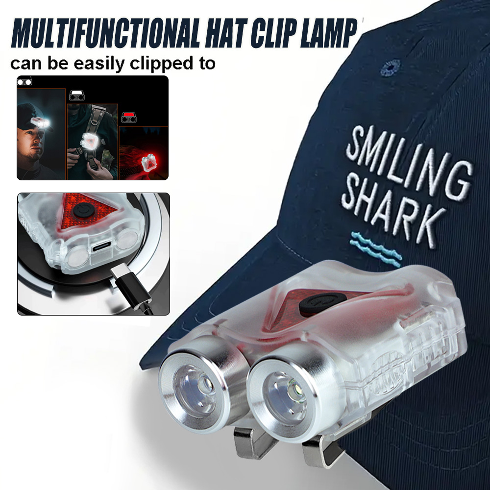 Running Headlamp - Oplaadbare handsfree led-koplamp, waterdichte sleutelhanger magneetkoplamp