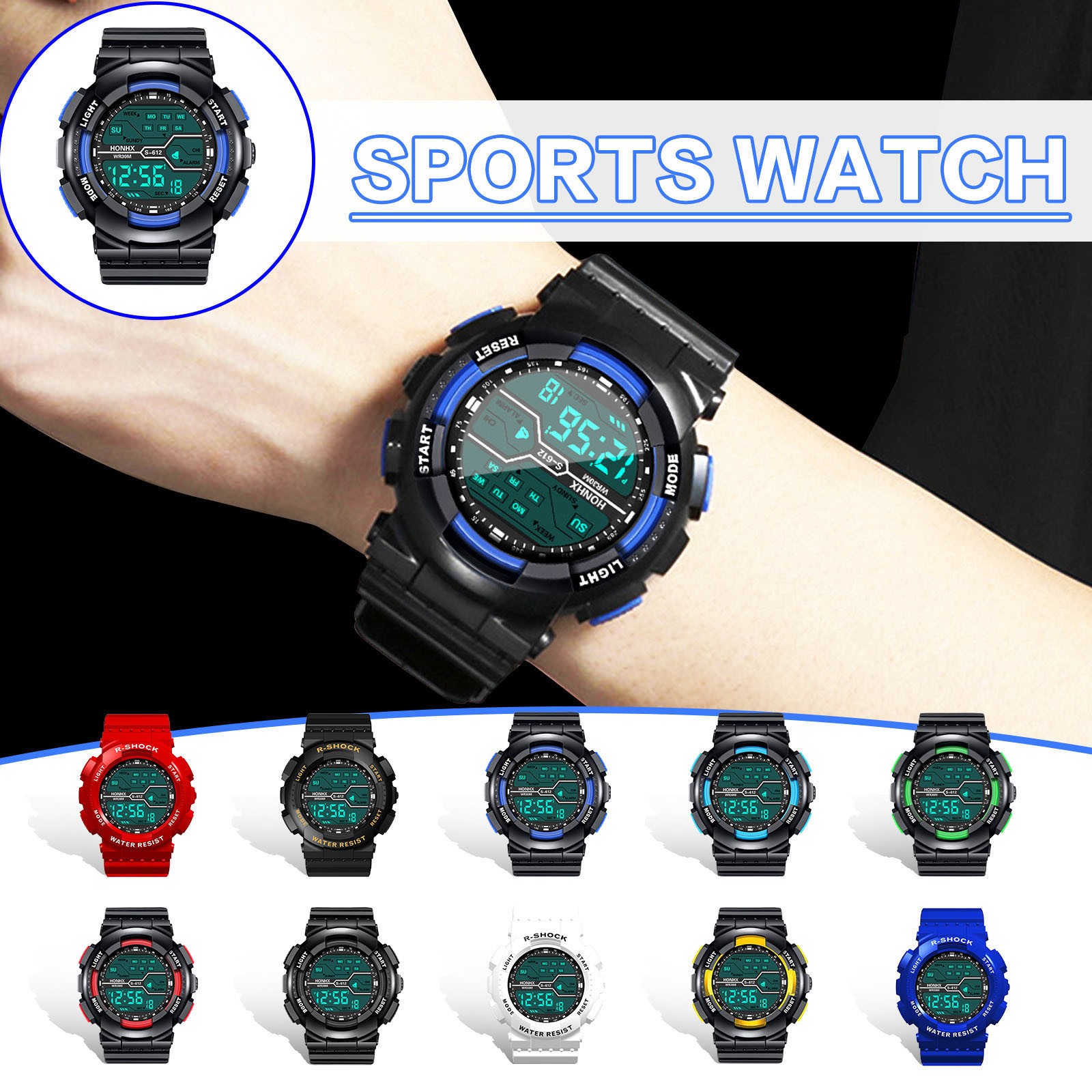 Running Watch - H-Onhx Led Digitaal Horloge Een Verscheidenheid