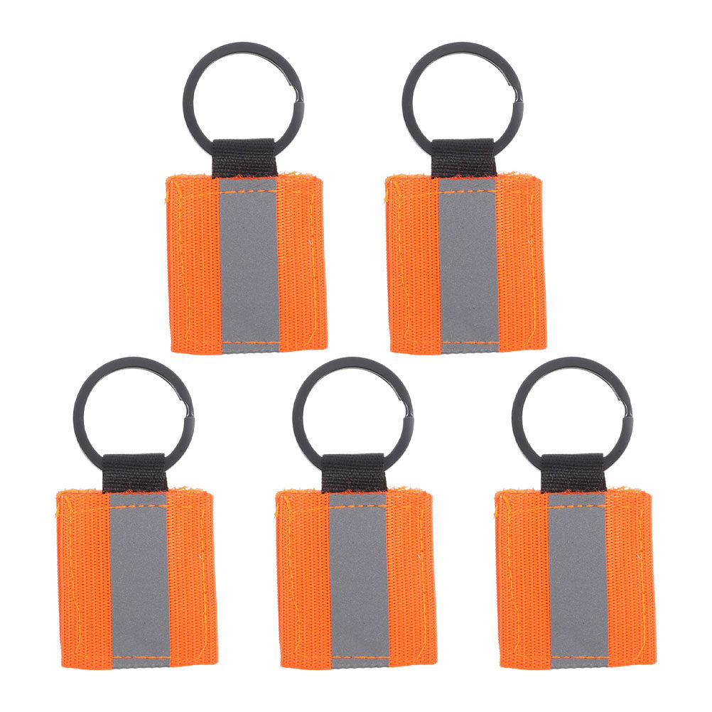 Running Visibility Gear - 5 stuks reflecterende sleutelhangerlabels, dubbelzijdig, hoge
