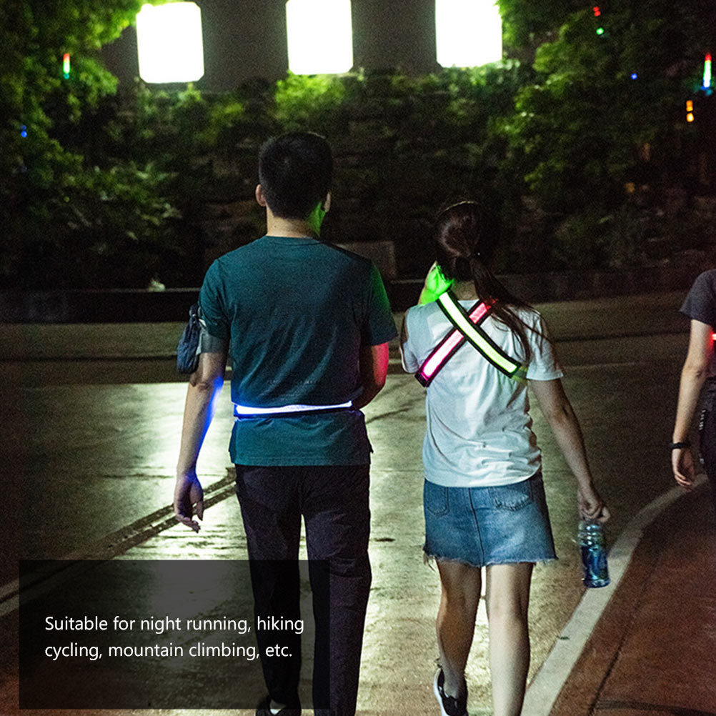 Running Visibility Gear - LED Reflecterende Hardloopriem Oplaadbaar Verstelbare Elastische
