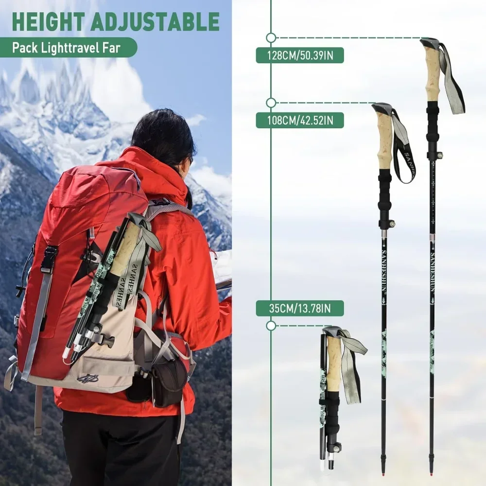 2-pack lichtgewicht opvouwbare - Trekking Pole Carbon recensie en prijs