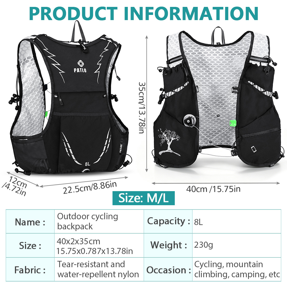 NEWBOLER 8L Outdoor Trail Runn - Hydration Vest recensie en prijs